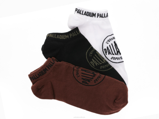 Palladium vinkel sokker pakke sort/hvid/rødbrun - Palladium Danmark 42BF338 unisex